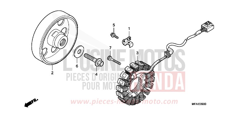 GENERATOR for CBF1000 ABS PEARL AMBER YELLOW (Y200) from 2008